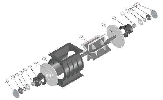 Square inlet/outlet Type Rotary Valve Structure